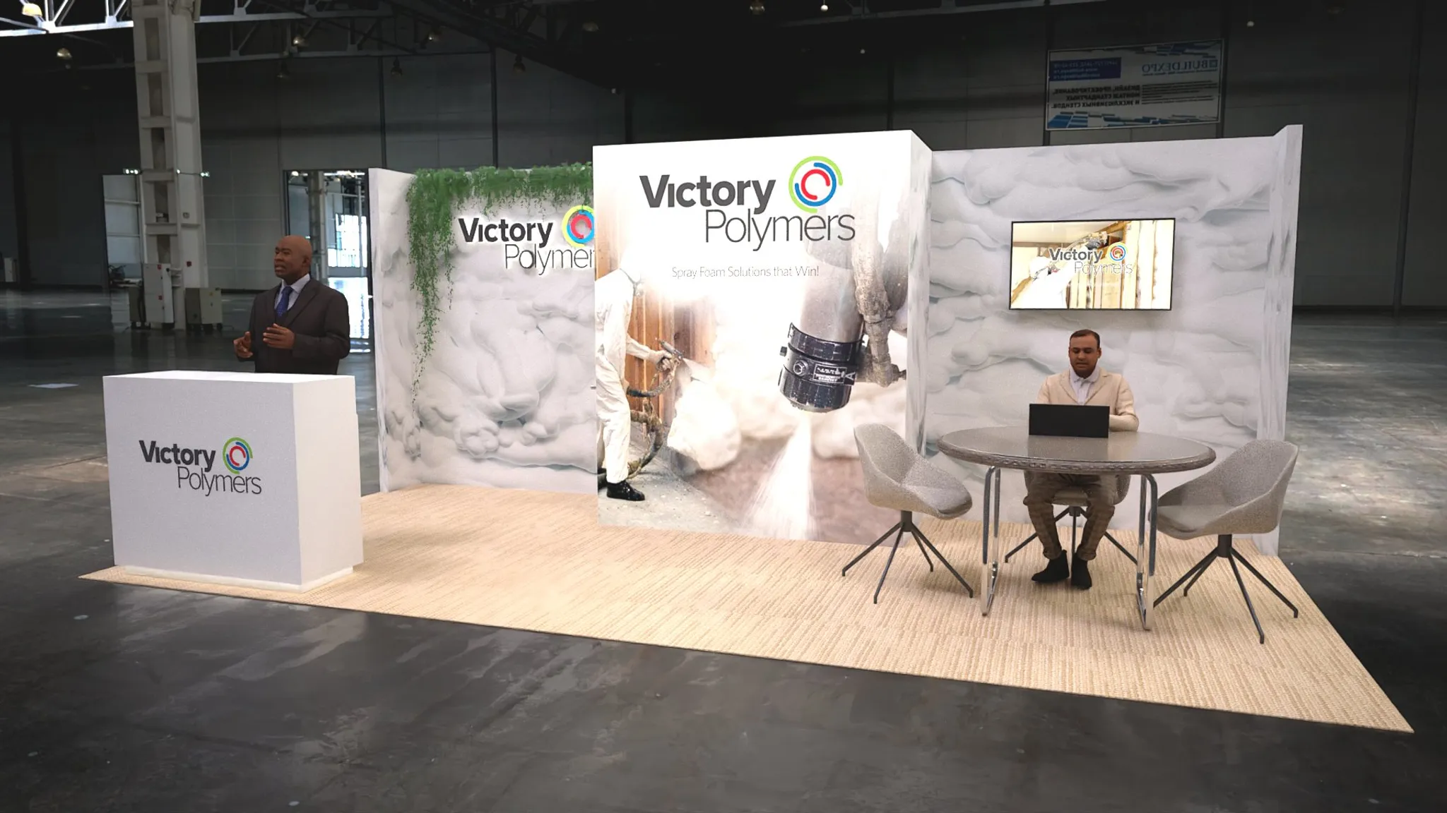 10x20 Inline booth design by Reaction Space